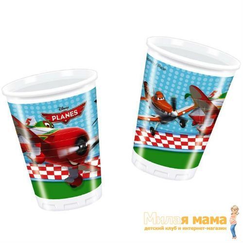 Procos 81653 Стаканы пластиковые Самолеты, 8 шт
