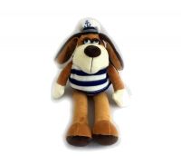 Teddy YSL18776 Мягкая игрушка Собака в тельняшке, 15 см