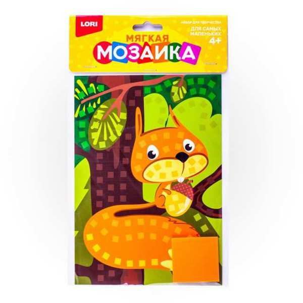 LORI Кэ-003 Мозаика мягкая Малый набор "Белочка", 21х15 см