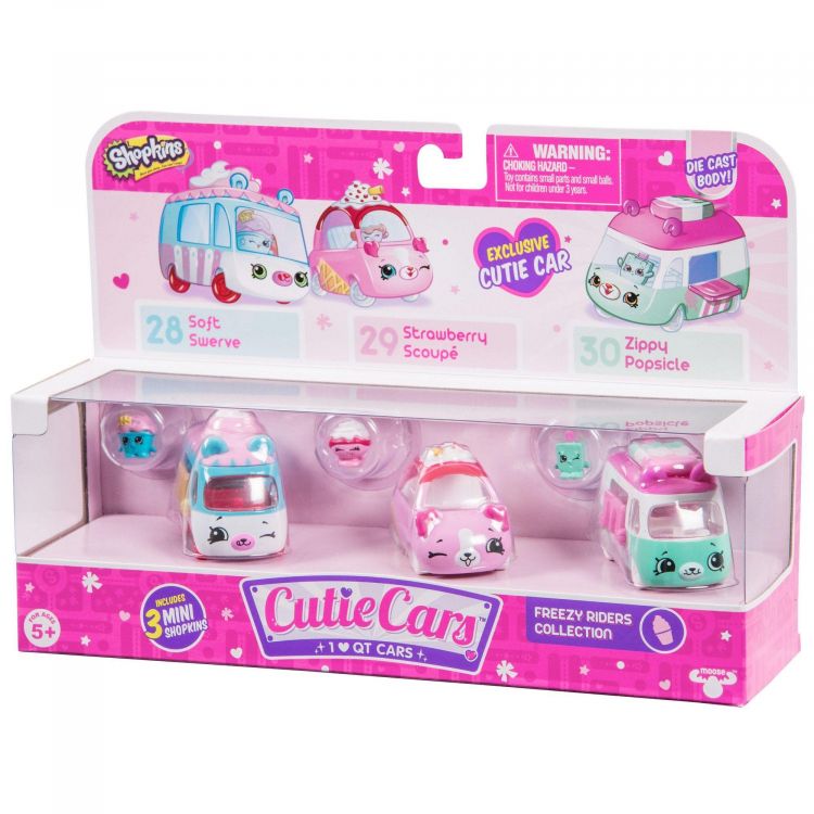 Moose 56641 Машинки Cutie Car S1 с мини-фигурками Шопкинс Ледяные гонки