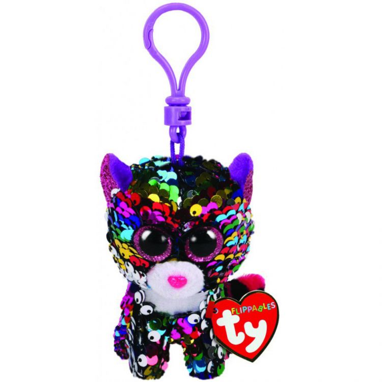 TY 35301 Flippable Брелок Леопард Dotty с пайетками, 12 см