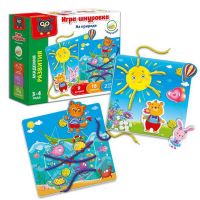 Vladi Toys VT5303-02 Игра-шнуровка с липучками "На природе"