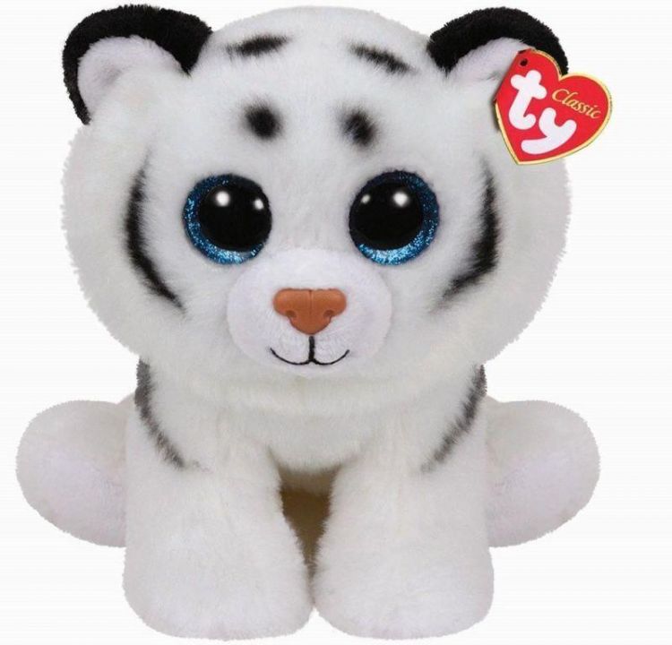 TY 90219 Beanie Boo's Мягкая игрушка Белый тигренок Tundra, 25 см