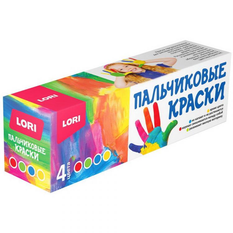 LORI Пкр-005 Набор для творчества LORI Пальчиковые краски 4 цв. по 40 мл. LORI Пкр-005 Набор для творчества LORI Пальчиковые краски 4 цв. по 40 мл.