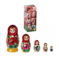 Десятое королевство 02712ДК Матрёшка деревянная "Маки" (5 в 1)