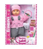 Dimian BD1378-M30 Кукла Bambina Bebe "Мой первый зуб", звуковые эффекты, 46 см