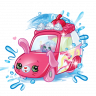 Moose 57402 Машинка Cutie Car S3, меняющая цвет с кисточкой и фигуркой Шопкинс, Marble Motor