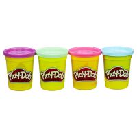 Пластилин Play-Doh 4 банки (фиолетовый, зеленый, розовый, голубой) B6510/astB5517