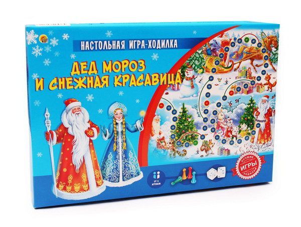 Рыжий кот ИН-0311 Игра настольная Ходилка Дед Мороз и Снежная красавица
