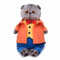 BUDI BASA Ks19-160 Мягкая игрушка BUDI BASA Кот Басик в оранжевом пиджаке 19 см