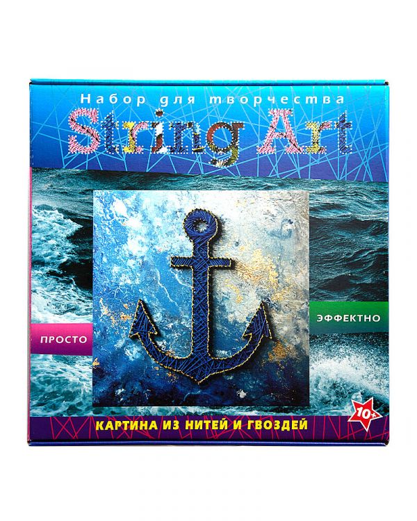 Волшебная мастерская ST-01 Набор для творчества в технике STRING ART "Якорь", 30х30 см