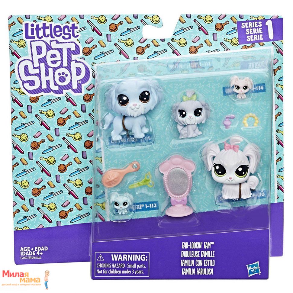 Купить Hasbro C2097 LPS S1 Игровой набор Семья петов, Собачки в  интернет-магазине MilaMama.ru за 979 руб. рублей. B9346EU4.