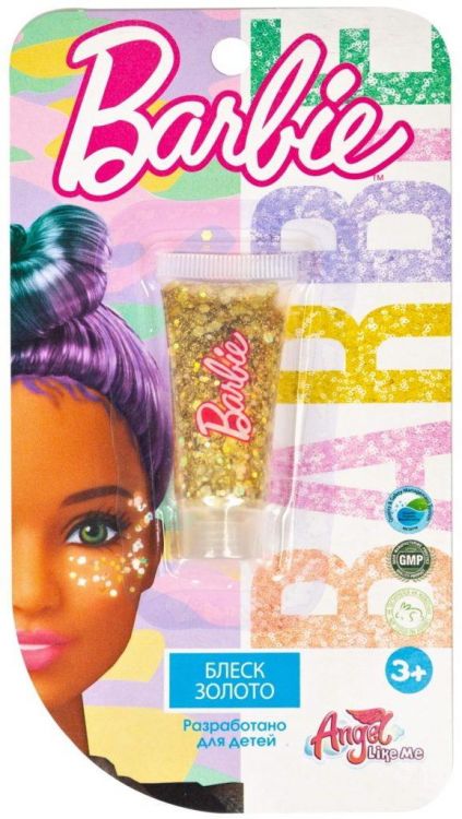 Barbie Barbie03-01 Набор косметики для девочек Barbie Блеск для лица "Золото" Barbie Barbie03-01 Набор косметики для девочек Barbie Блеск для лица "Золото"