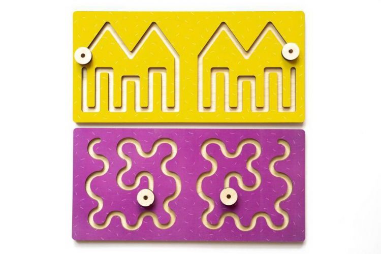 Мастер Игрушек IG0392 Развивающая игрушка Мастер Игрушек Лабиринт Полушарные доска Мышление, набор 2 штуки