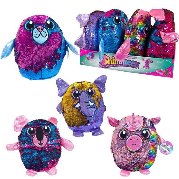 BEVERLY HILLS TEDDY BEAR SH01054/1 Shimmeez (Шиммиз) серия2, плюшевые фигурки животных в пайетках, 35 см, 6 шт в дисплее, ЦЕНА ЗА ШТУКУ