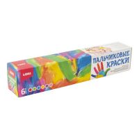 LORI Пкр-006 Набор для творчества LORI Пальчиковые краски 6 цв. по 40 мл.