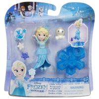 Hasbro B9249 Холодное сердце Маленькое королевство, Мини-кукла Эльза на платформе-снежинке