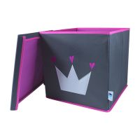 Store It 672289 Контейнер для хранения с крышкой Серый с короной, 33х33х33 см
