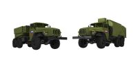 БРОНЕДРОМ УТ48379 Машинка БРОНЕДРОМ военная Урал Град и УРАЛ-4320 2 вида