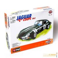 Bburago 18-15024 Сборная модель машины JAGUAR "E" COUPE (1961), 1:18, металлическая, в закрытой упаковке