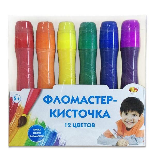 SHENZHEN WINGART ART SUPPLIES CO., LTD E114 Фломастер-кисточка, 12 цветов