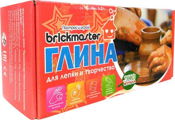 Глина для лепки и творчества Брикмастер 1000 гр Глина для лепки и творчества Брикмастер 1000 гр