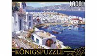 Konigspuzzle АЛК1000-6483 Пазл Яркая набережная и лодки, 1000 элементов