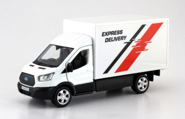 RMZ City 554042-WH Машина металлическая Ford Transit Chassis Cab 2018, 1:43, цвет белый