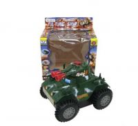 JUNFA 2102B/2103Bпц Танк эл/мех, звуковые и световые эффекты, пластмасса, в коробке, 15,3х11,8х16см