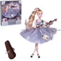 ABtoys (АБтойс) PT-01628 Кукла ABtoys "Amelia. Роскошное серебро" со скрипкой, светлые волосы 30см