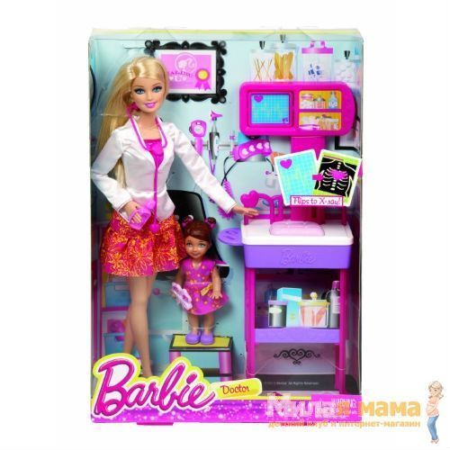 Mattel BDT49 Кукла Барби Серия Кем Быть? Игровой Набор Педиатр