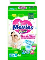 MERRIES 994925\191092 Трусики-подгузники Merries Good Skin для детей размер L 9-14кг, 44 шт
