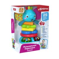 АЗБУКВАРИК 4630027292599 Музыкальная игрушка Азбукварик пирамидка Слоник
