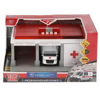 Технопарк GARAGE-22SL1XCAR-AMB Игровой набор Медицинский пункт, свет и звук