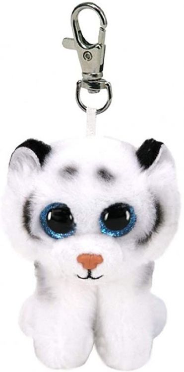 TY 36652 Beanie Boo's Брелок плюшевый Белый тигренок Tundra, 9 см