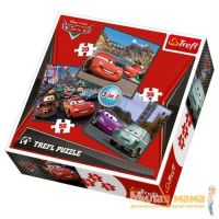 Trefl 34105 Набор пазлов 3 в 1 "Тачки. Путешествие по Европе", 20+36+50 деталей