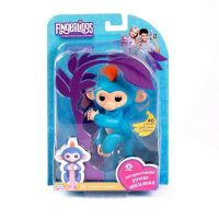 FINGERLINGS 3703A Обезьянка интерактивная БОРИС (синяя), 12см