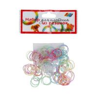 Color Kit RZ106 Резиночки с блестками, ассорти, 100 штук в пакете