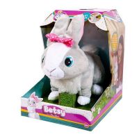 IMC Toys 95861 Кролик Betsy интерактивный, реагирует на голос, прыгает и шевелит ушками, со звуковыми эффектами