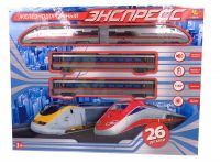 Junfa Toys C-00194 Железная дорога "Экспресс", на батарейках, 26 предметов