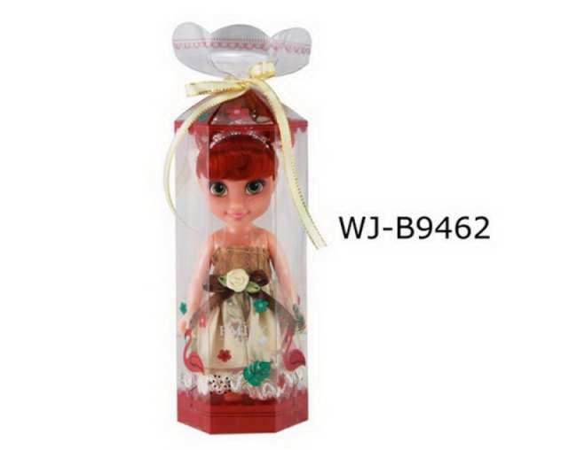 ABtoys (АБтойс) QJ086 Кукла-мини ABtoys Emily в прозрачной коробочке (шатенка), 16,5см
