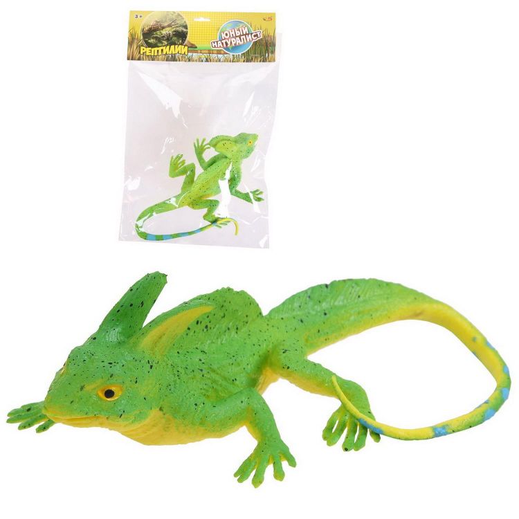 ABtoys (АБтойс) PT-01729 Фигурка Abtoys Юный натуралист Рептилии Хамелеон (ярко-зеленый), термопластичная резина