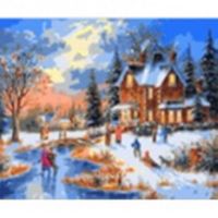 Рыжий кот Х-6148 Холст с красками 30х40 см по номерам. РОЖДЕСТВЕНСКИЕ КАНИКУЛЫ