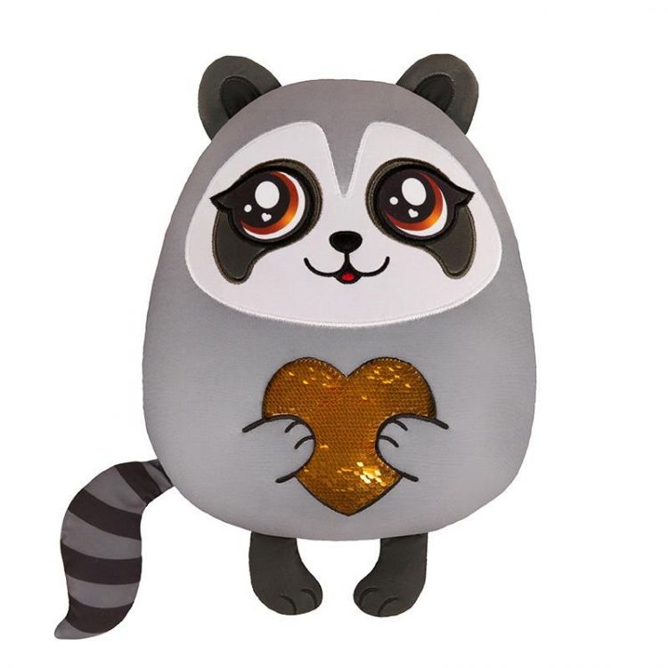 Maxitoys Antistress MT-H072005 Мягкая игрушка Maxitoys Antistress Подушка Енот с Сердцем, 35 см