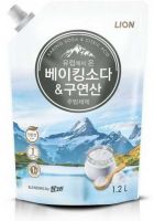 CJ LION 622710 CJ LION Средство для мытья посуды Chamgreen с содой и лимонной кислотой, в мягкой упаковке с крышкой, 1200 гр, Южная Корея