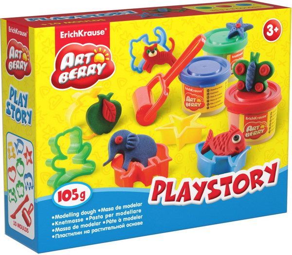Artberry 30370 Набор для лепки малый Игровая история (Playstory), 3 баночки по 35г