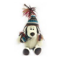 Teddy YSL18666 Мягкая игрушка Собака в шапке, 18 см