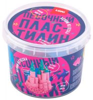 LORI Пп-011 Пластилин песочный "Зеленый" 500 гр., формочки