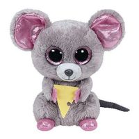TY 36192 Beanie Boo's Мягкая игрушка Мышонок с сыром Squeaker, 15 см