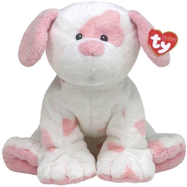 TY 31033 Pluffies Мягкая игрушка Щенок Pups Pink, 25 см